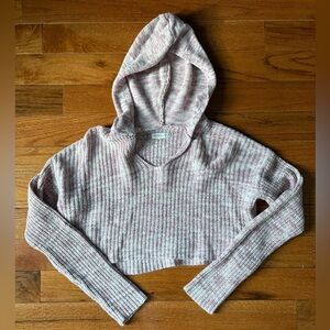 Aeropostale Pink and White Knit Sweater